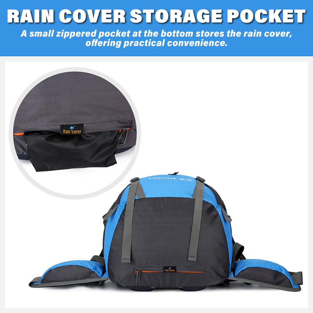 70L Expandable Hiking Backpack for Trekking & Travel