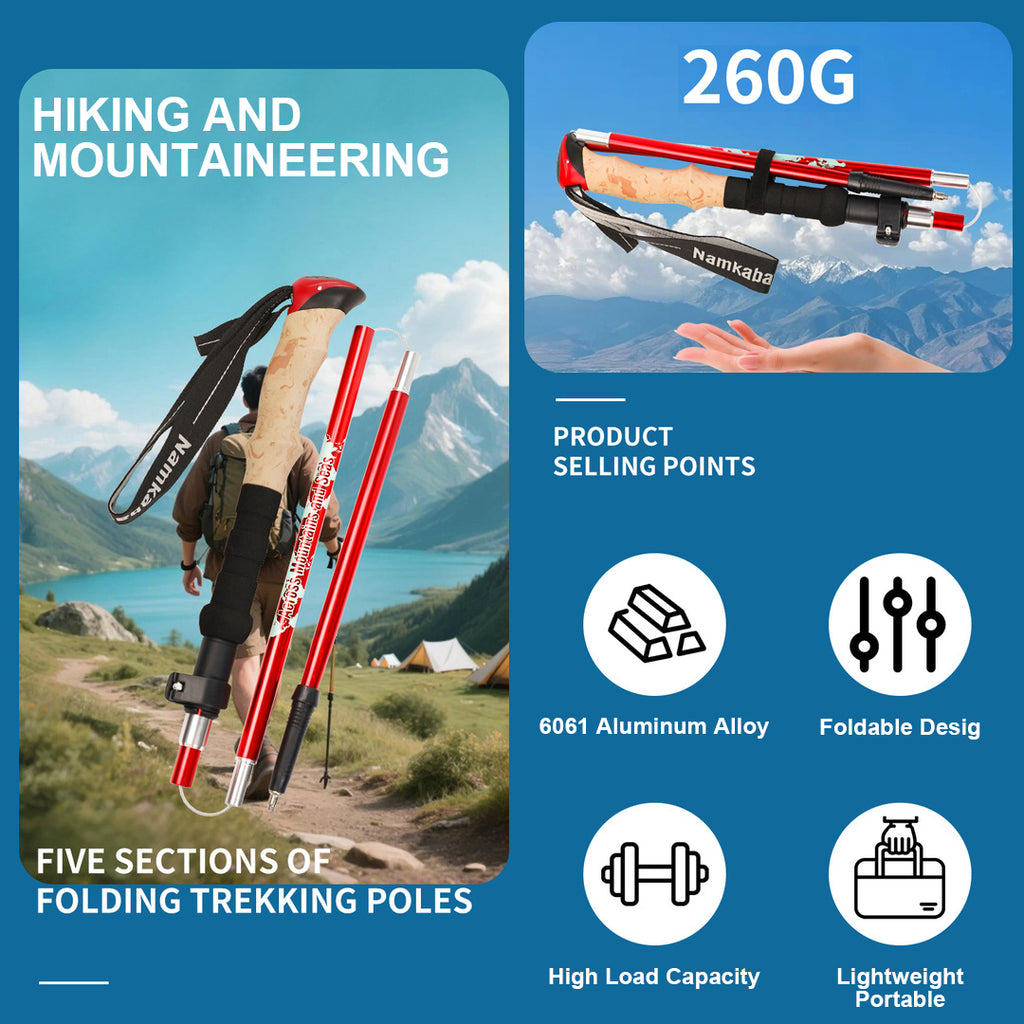 Ultralight Folding Trekking Poles