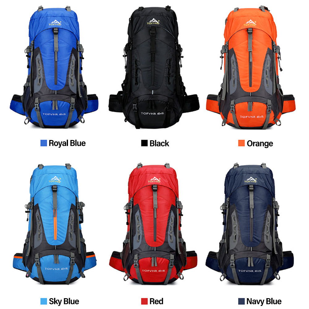 70L Expandable Hiking Backpack for Trekking & Travel